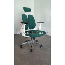 CLEARANCE #503 : DUAL-BACK ERGONOMIC HIGHBACK MESH CHAIR (LIMITED TO 1UNIT ONLY)